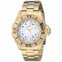 Invicta Pro Diver Mother of Pearl Dial 18kt Gold-plated Unisex Watch 17695