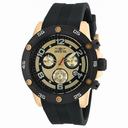 Invicta Pro Diver Multi-Function Gold Dial Black Polyurethane Men's Watch 20034
