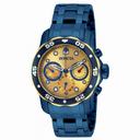 Invicta Pro Diver Multi-Function Gold Dial Blue Ion-plated Men's Watch 15034