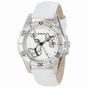 Invicta Pro Diver Silver Dial White Leather Ladies Watch 12515