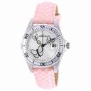 Invicta Pro Diver White Dial Pink Leather Ladies Watch 19738