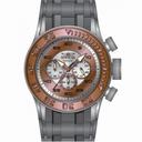 Invicta Pro Diver XL Chronograph Rose and Silver Dial Grey Silicone Men's Watch 14980