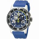 Invicta Reserve Chronograph Black Skeleton Dial Blue Silicone Men's Watch 18946