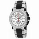 Invicta Reserve Chronograph Silver Dial Stainless Steel Black Polyurethane Men's Watch 1869