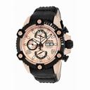 Invicta Reserve Chronograph White Dial Black Lether Men's Watch 12502