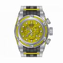 Invicta Reserve Jason Taylor Bolt Zeus Chronograph Yellow Dial Stainless Steel Men's Watch 14431