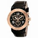 Invicta Reserve Ocean Reef Black Dial Black Leather Men's Watch 1853