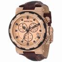Invicta Reserve rose-gold leather quartz chrono Men's 11235
