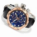Invicta Reserve Venom Chronograph Blue Dial Black Leather Strap Men's Watch 10808