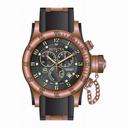 Invicta Russian Diver Chronograph Black Dial Black Polyurethane Men's Watch 15567