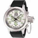 Invicta Russian Diver Chronograph White Dial Black Leather Men's Watch 7001