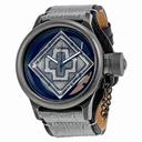 Invicta Russian Diver Distressed Sone and See-thru Dial Stone and Black Leather Swiss Quartz Men's Watch 17647