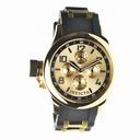 Invicta Russian Diver Gold Dial Black Rubber Mid-Size Watch 1814