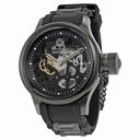 Invicta Russian Diver Mechanical Black Skeleton Dial Black Polyurethane Stainless Steel Men's Watch 17275