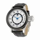 Invicta Russian Diver Silver Dial Black Leather Men's Watch with 1 Slot Yellow Invicta Box 14077SYB