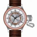 Invicta Russian Diver Silver-tone Dial Brown Leather Band Men's Watch 14079