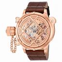 Invicta Russian Diver Skeleton Dial Brown Leather Men's Watch 14627