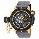 Invicta Russian Diver Skeleton Dial Grey Leather Men's Watch 14626