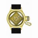 Invicta Russian Diver Transparent Dial Black Leather Men's Watch 14775