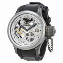 Invicta Russion Diver Silver Skeleton Dial Black Polyurethane Men's Watch 17272