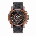 Invicta S1 Rally Chronograph Black Dial Black Silicone Rose Gold-plated Men's Watch 19332