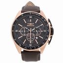 Invicta S1 Rally Chronograph Black Dial Brown Leather Men's Watch 15909