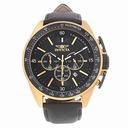 Invicta S1 Rally Chronograph Black Dial Grey Leather Men's Watch 15908