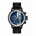 Invicta S1 Rally Chronograph Blue and White Dial Black and White Leather Men's Watch 19293