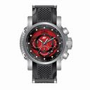 Invicta S1 Rally Chronograph Red and Black Carbon Fiber Dial Stainless Steel and Black Polyurethane Men's Watch 19319