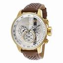 Invicta S1 Rally Chronograph Silver Dial Brown Leather Men's Watch 19287