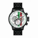 Invicta S1 Rally Chronograph White Dial Black and White Leather Men's Watch 19294