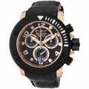 Invicta Sea Hunter Pro Diver Chronograph Black Dial Black Leather Band Men's Watch 11168