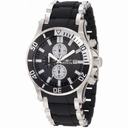 Invicta Sea Spider Chronograph Black Dial Stainless Steel Black Rubber Men's Watch 80136