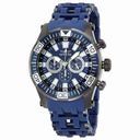 Invicta Sea Spider Chronograph Blue Dial Blue Polyurethane Band Men's Watch 14560
