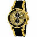 Invicta Sea Spider Chronograph Gold Dial Gold-lated and  Black Polyurethane Men's Watch 1478