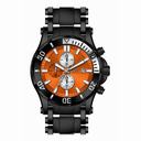 Invicta Sea Spider Chronograph Orange Dial Black Polyurethane Men's Watch 80146