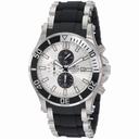 Invicta Sea Spider Collection Scuba Chronograph Silver Dial Stainless Steel and Black Polyurethane Men's Watch 1475