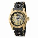 Invicta Sea Spider Mechanical Skeleton Dial Black Polyurethane Men's Watch 1261