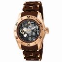Invicta Sea Spider Skeleton Dial Brown Polyurethane Rubber Men's Watch 10352