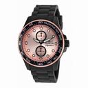 Invicta Signature Chronograph Rose Dial Black Ion-plated Men's Watch 7084