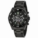 Invicta Signature II Black Dial Chronograph Black PVD Steel Men's Watch 7369