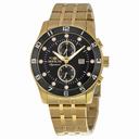 Invicta Signature II Black Dial Gold-tone Stainless Steel Men's Watch 7473