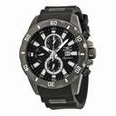 Invicta Signature II Black Dial Gunmetal Grey Stainless Steel GMT Men's Watch 7486