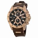 Invicta Signature II Black Dial Rose Gold-tone Stainless Steel GMT Men's Watch 7485