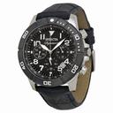 Invicta Signature II Chronograph Black Dial Leather Strap Men's Watch 7345