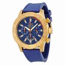 Invicta Signature II Chronograph Blue Dial Blue Polyurethane Strap Men's Watch 7494