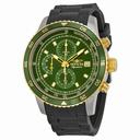 Invicta Signature II Chronograph Green Dial Black Rubber Men's Watch 7397