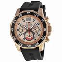 Invicta Signature II Chronograph Nautical Rose Gold-tone Dial Black Rubber Men's Watch 7432