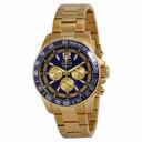 Invicta Signature II Chronograph Navy Dial Gold-Plated Stainless Steel Men's Watch 7410