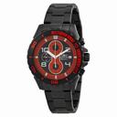 Invicta Signature II Chronograph Red & Black Dial Black Ion-plated Men's Watch 7393